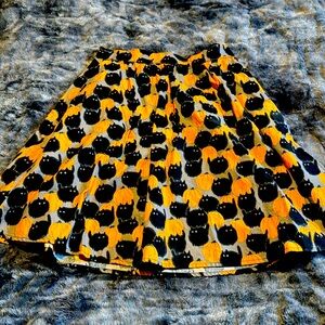 Retrolicious, size small, black cat & pumpkin circle skirt. Has pockets!